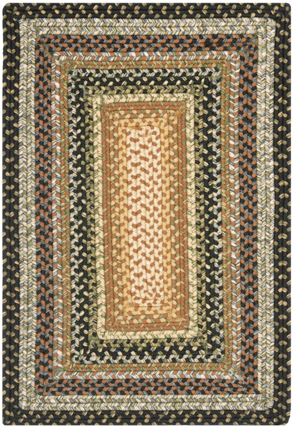Tapis contemporain en polypropylène multicolore, 61 x 91 cm