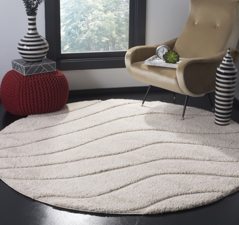 Tapis en polypropylène beige, 152 cm — vue 3