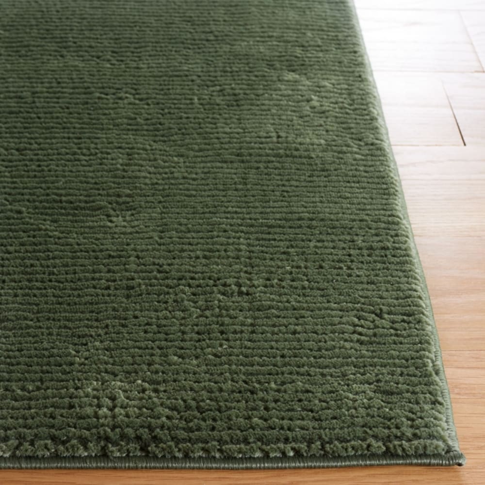 Tapis contemporain en polyester vert, 69 x 244 cm — vue 4