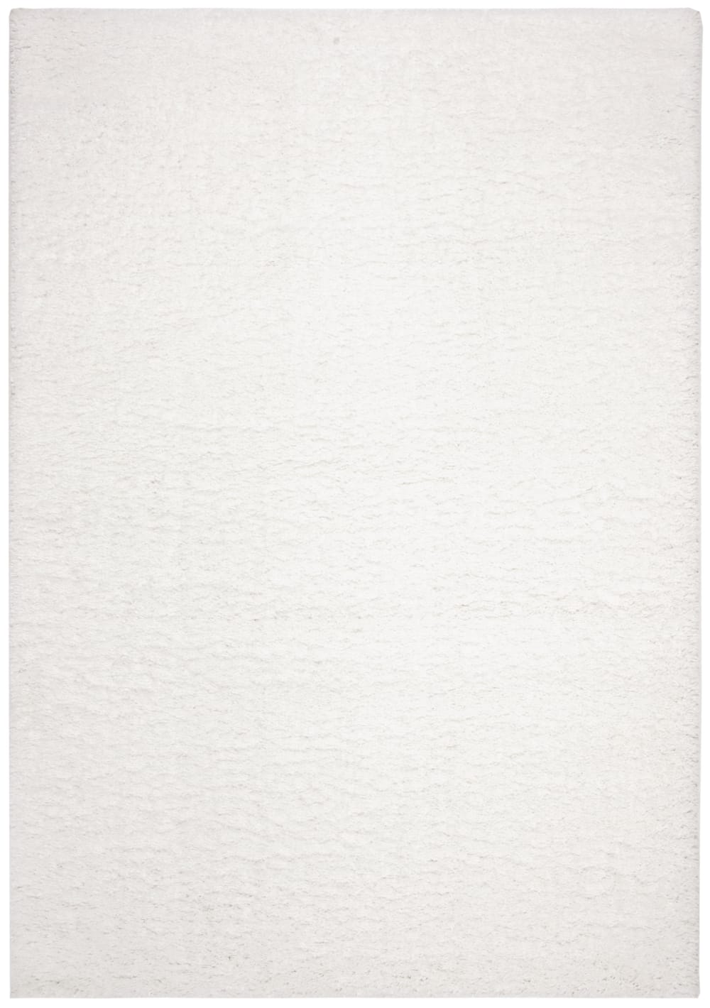 Tapis shag en polypropylène blanc, 183 x 244 cm