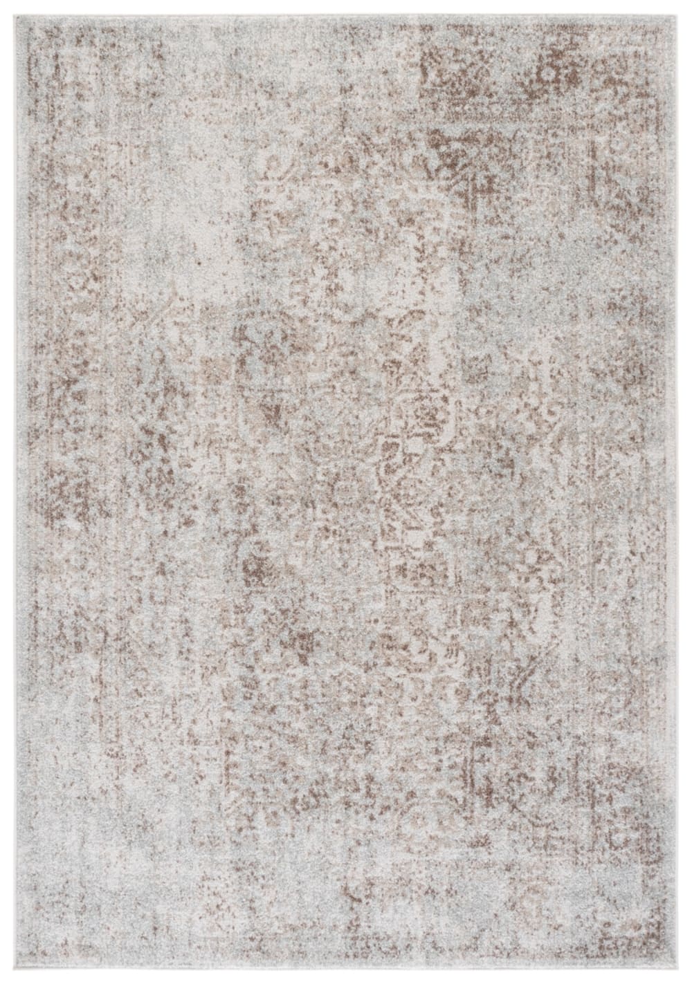 Safavieh Traditionell Polypropylen-Teppich in Weiß/Taupe, 66 x 335 cm style vintage Weiß Pp - Polypropylen