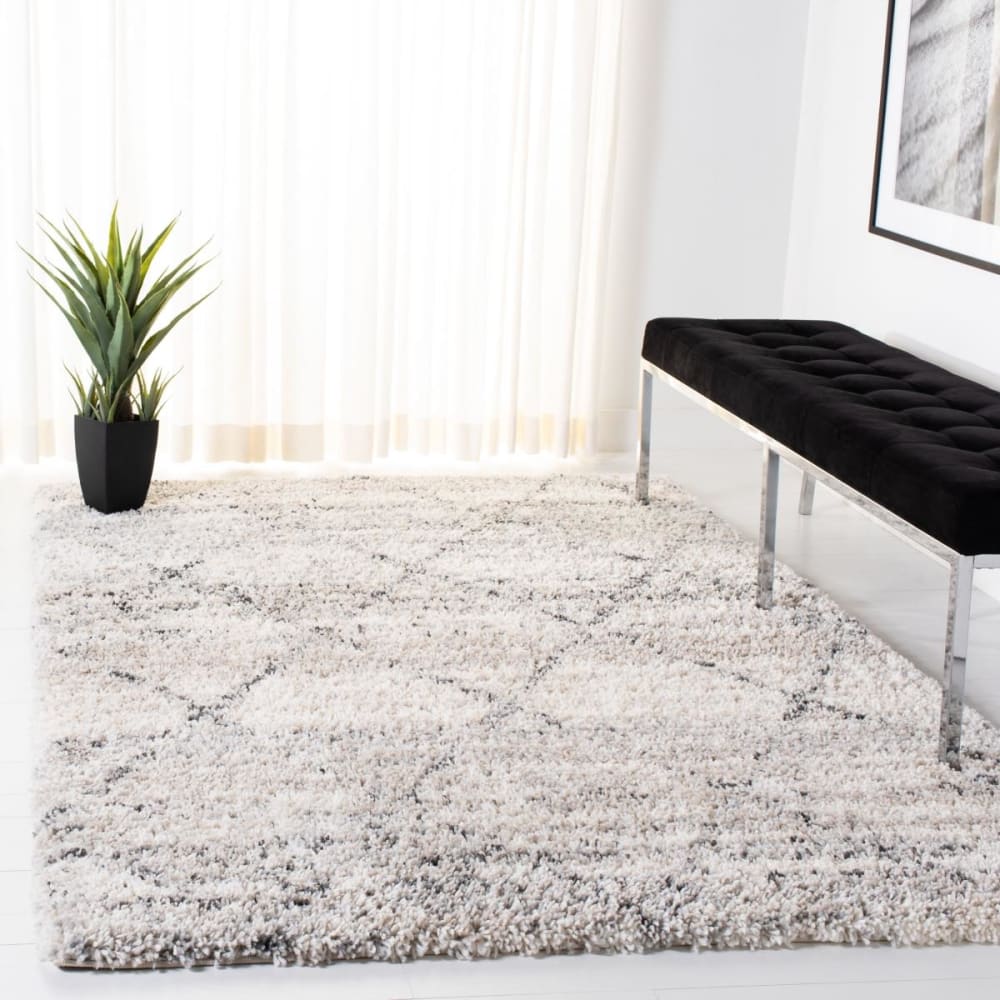 Tapis en polypropylène gris/blanc, 183 x 244 cm — vue 3