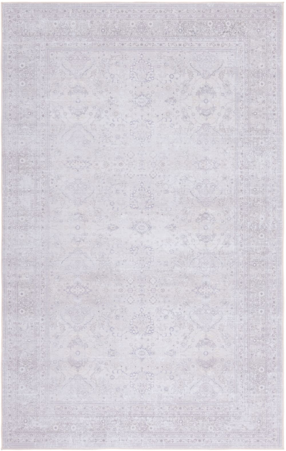 Tapis géométrique en polyester beige, 91 x 152 cm
