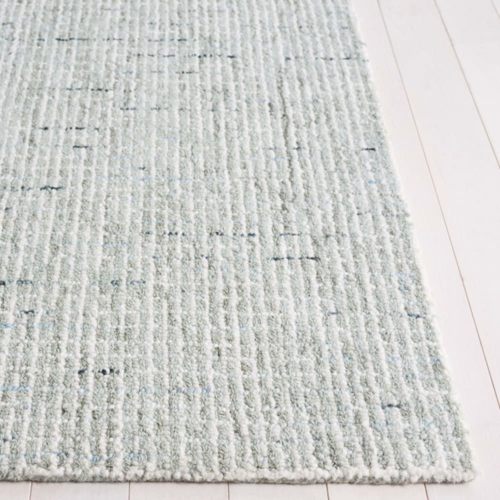 Tapis contemporain en laine vert/blanc, 69 x 122 cm — vue 4