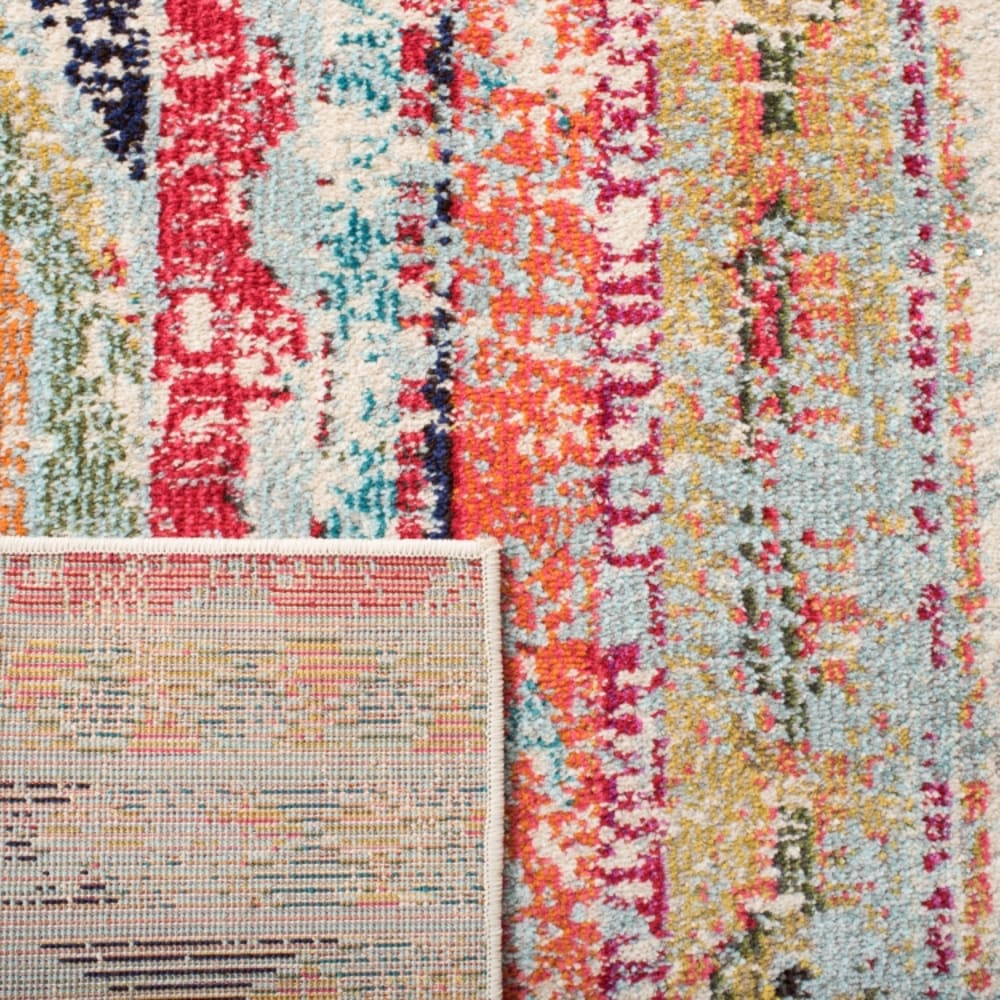 Tapis contemporain en polypropylène bleu/orange, 61 x 91 cm — vue 4