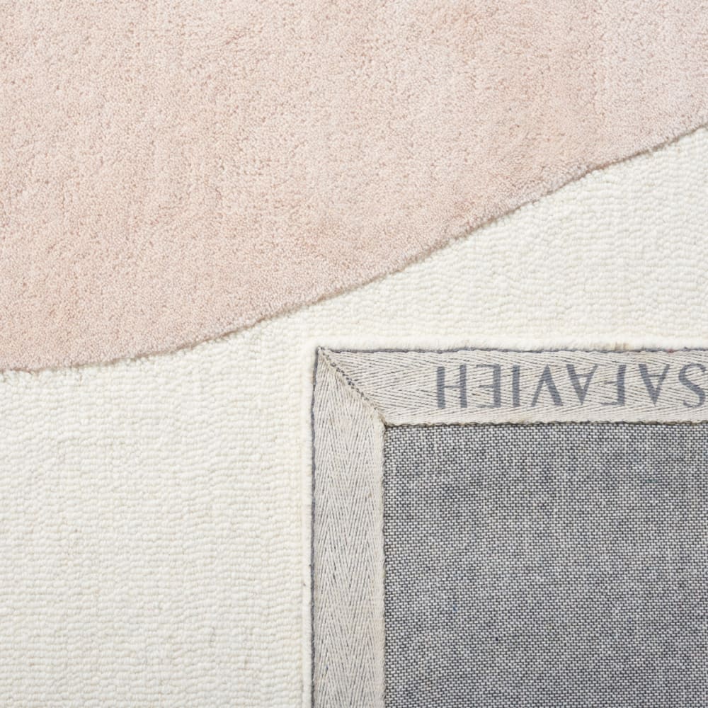 Tapis géométrique en laine blanc/orange, 61 x 91 cm — vue 3