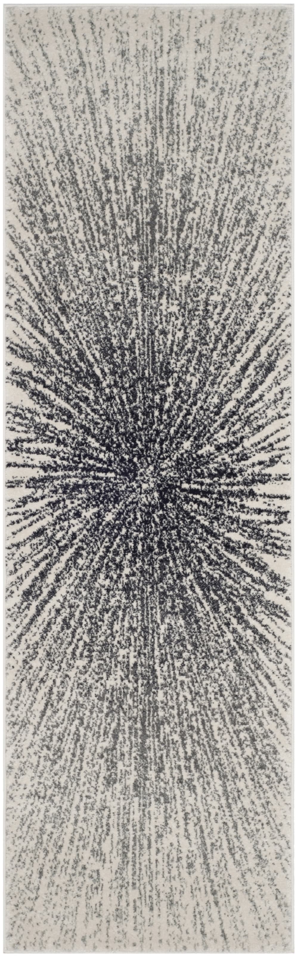 Tapis de transition en polypropylène noir/blanc, 66 x 213 cm
