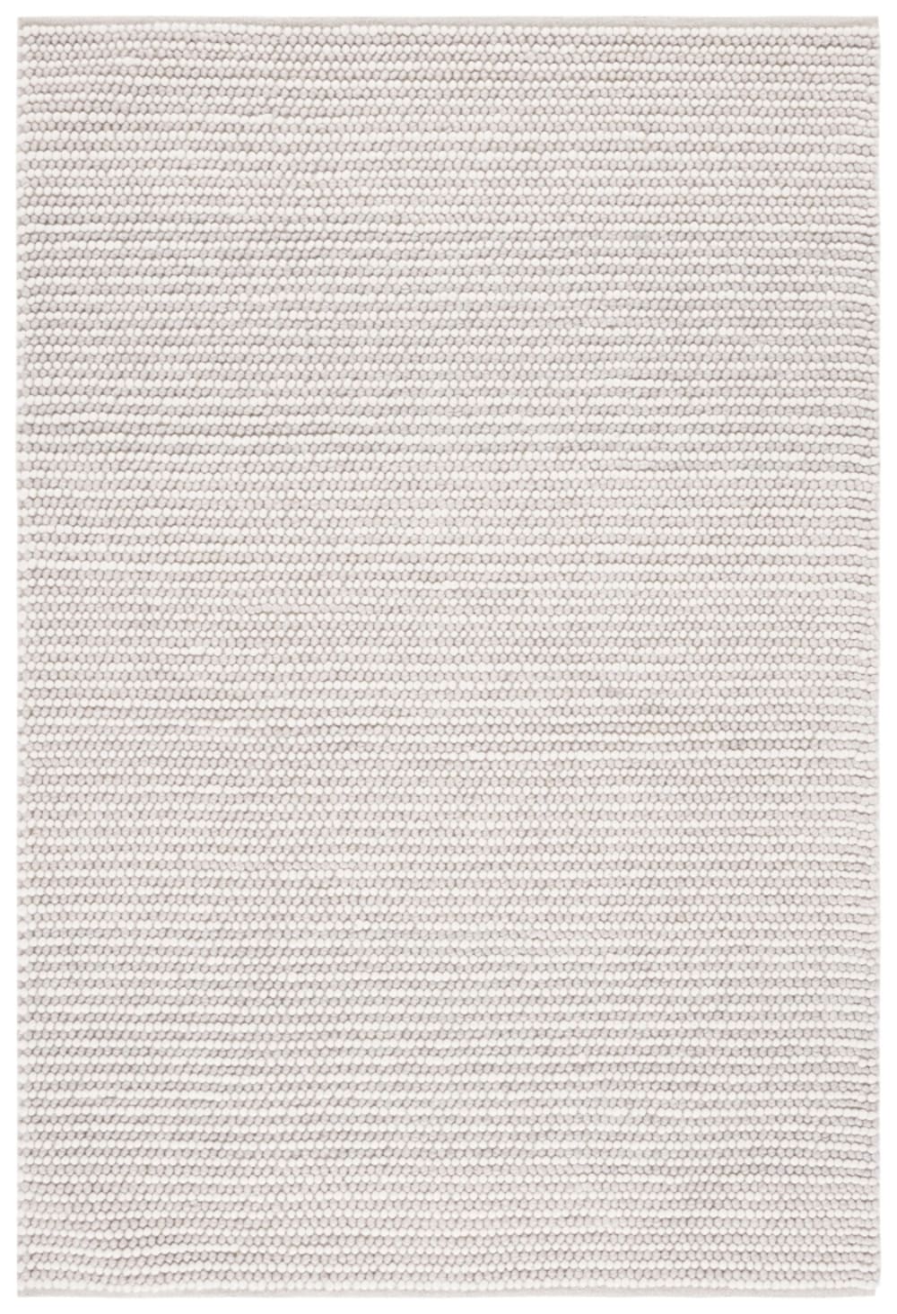 Tapis fibre naturelle en laine blanc/beige, 91 x 152 cm