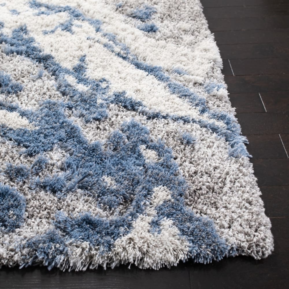 Tapis en polypropylène gris/bleu, 160 x 231 cm — vue 4