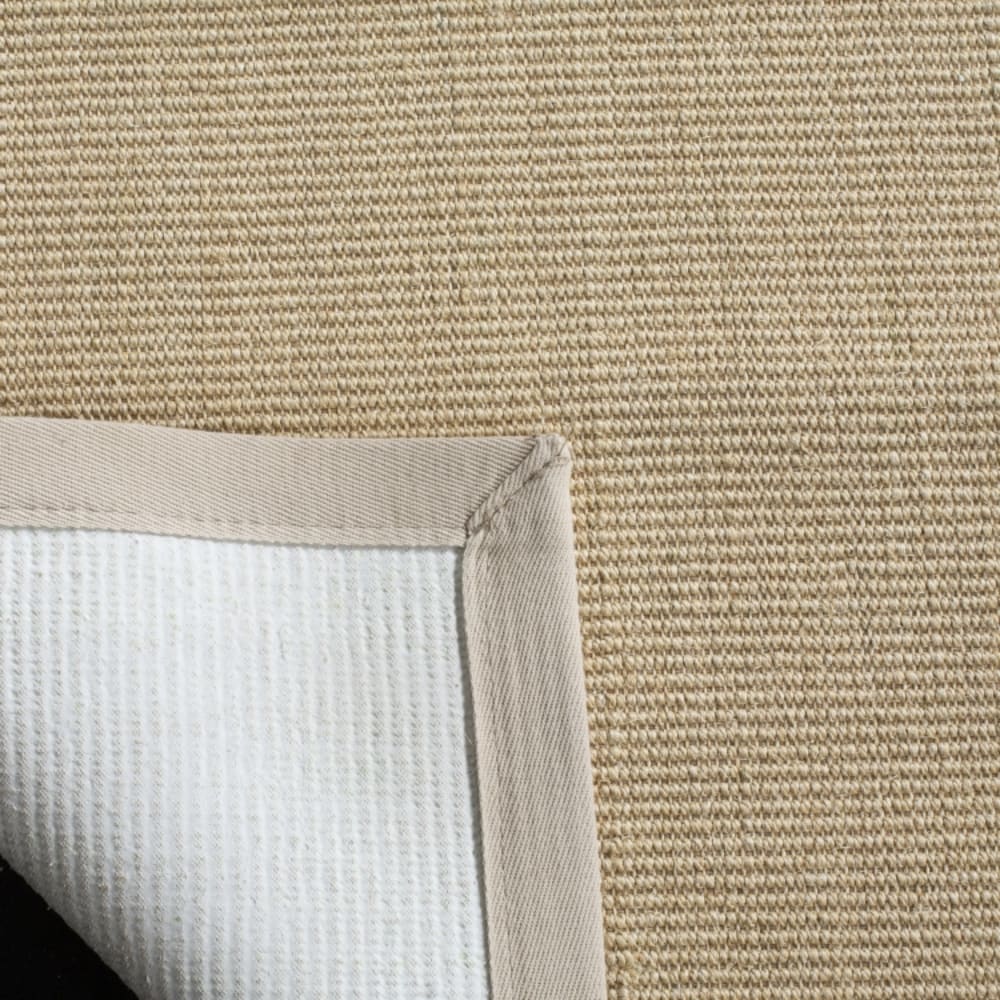 Tapis fibre naturelle en sisal beige/blanc, 183 x 183 cm — vue 4