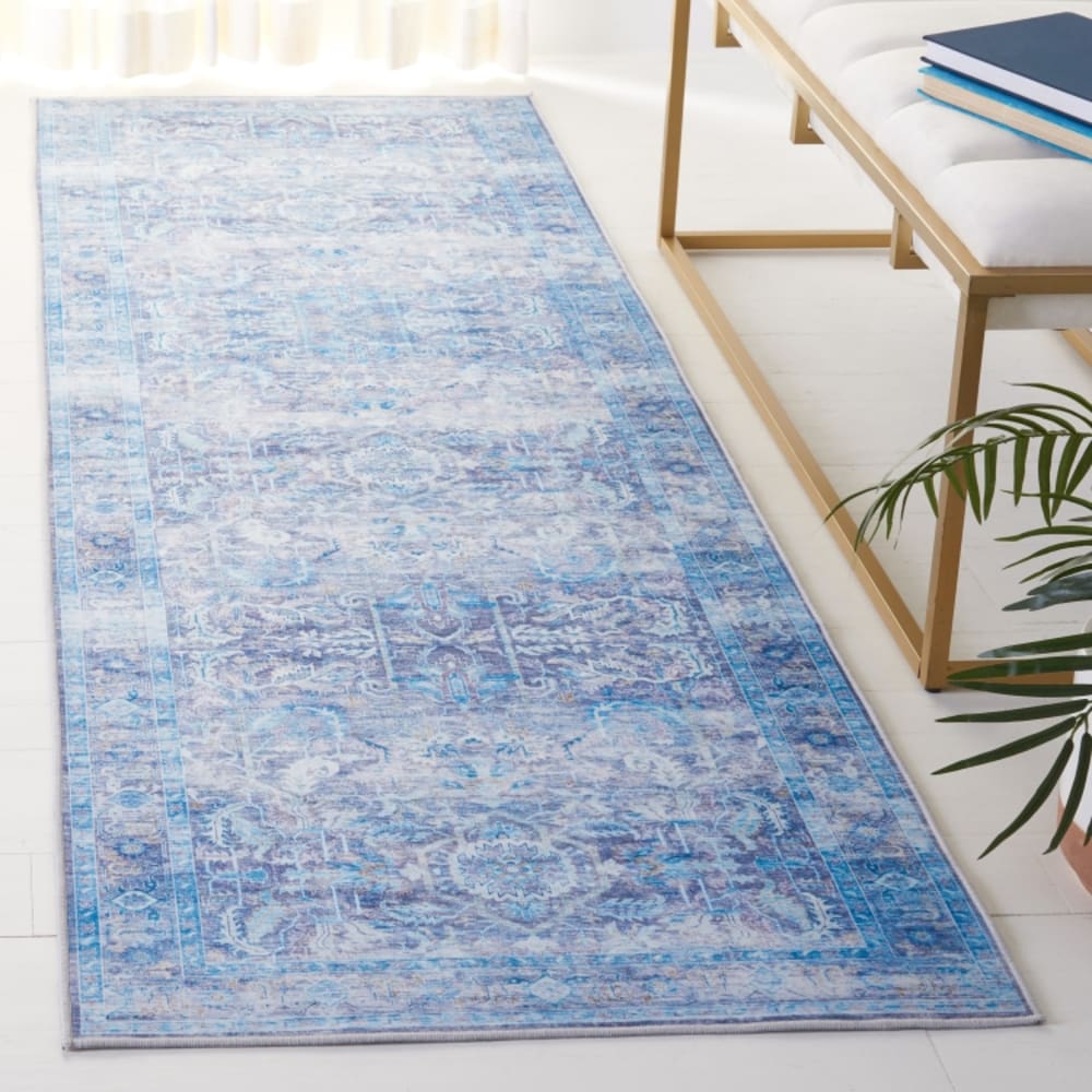 Tapis de transition en polyester violet/bleu, 76 x 244 cm — vue 3