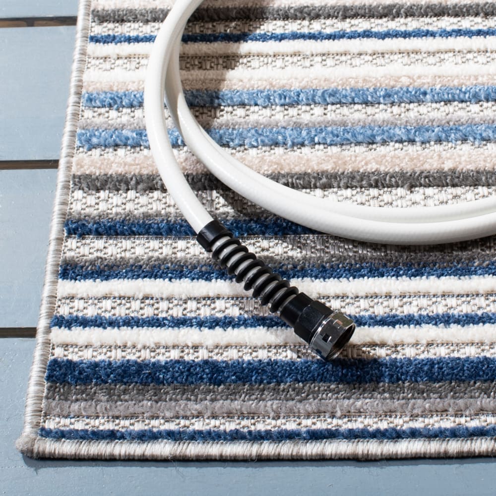 Tapis moderne en polypropylène gris/bleu, 244 x 305 cm — vue 4