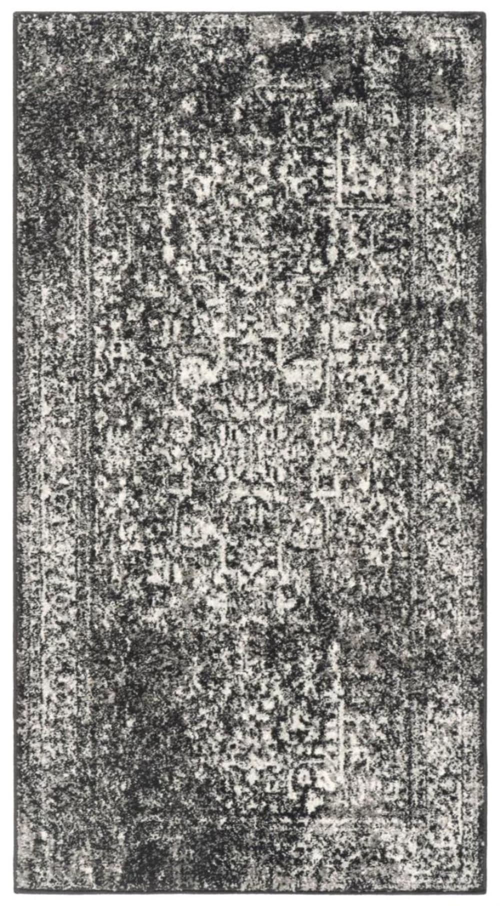 Tapis de transition en polypropylène noir/gris, 66 x 152 cm