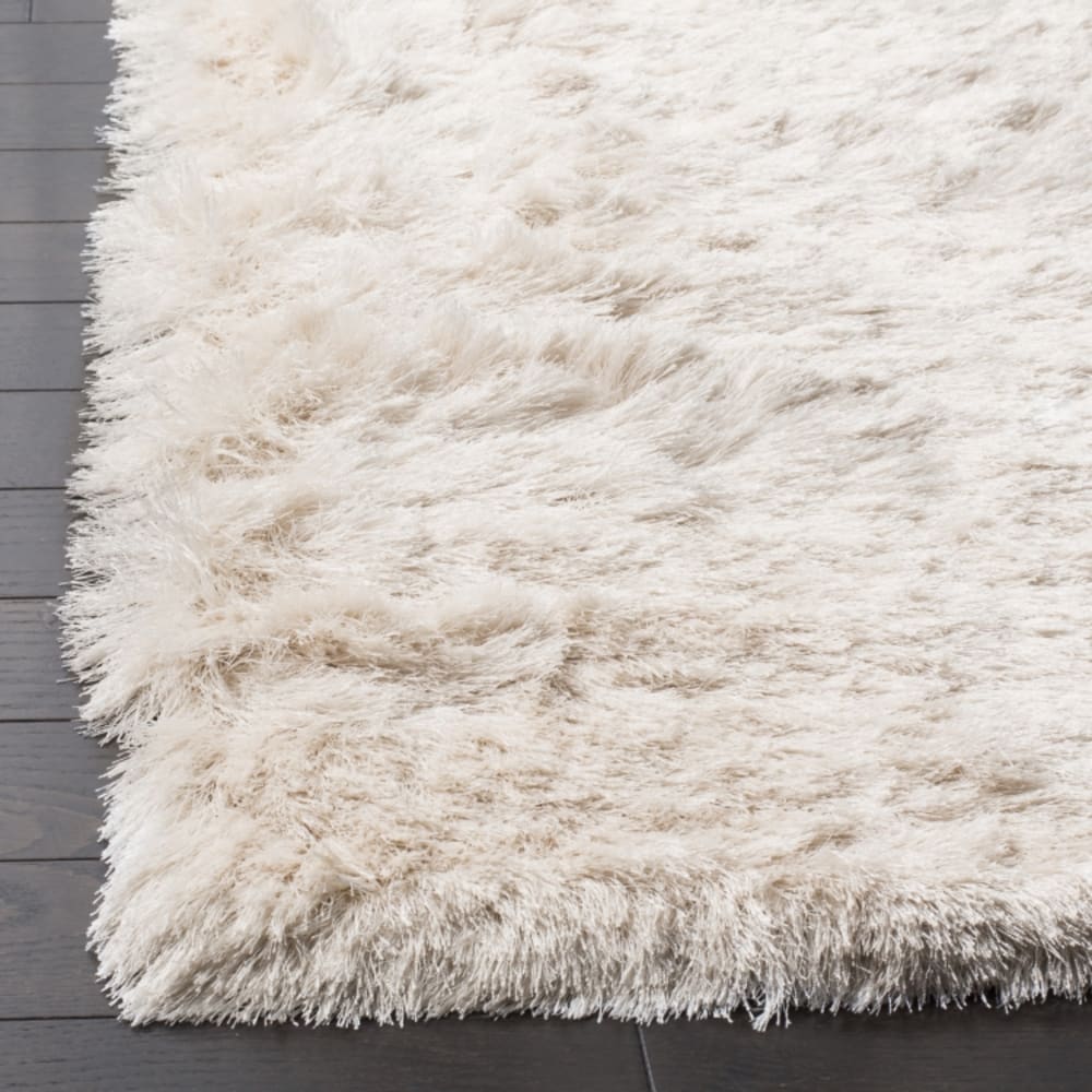 Tapis en polyester blanc, 152 x 152 cm — vue 4