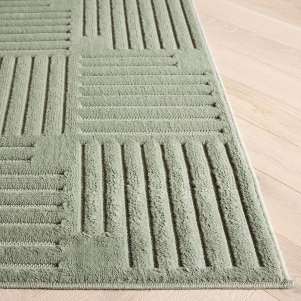 Tapis moderne en polypropylène vert, 66 x 244 cm — vue 4
