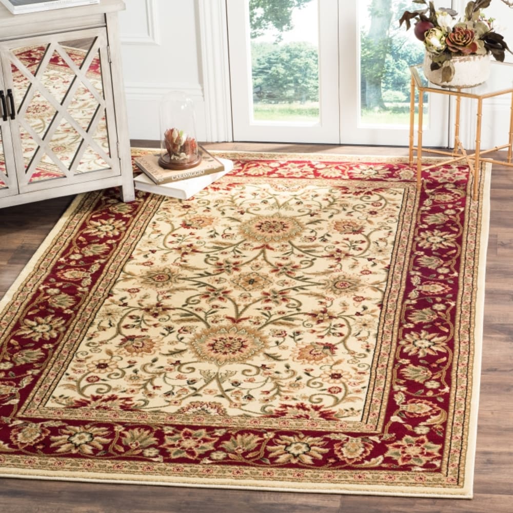 Tapis traditionnel en polypropylène blanc/rouge, 183 x 274 cm — vue 3
