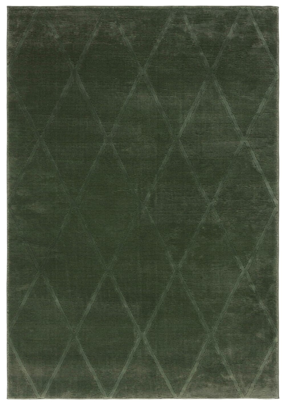 Tapis contemporain en polyester vert, 160 x 231 cm