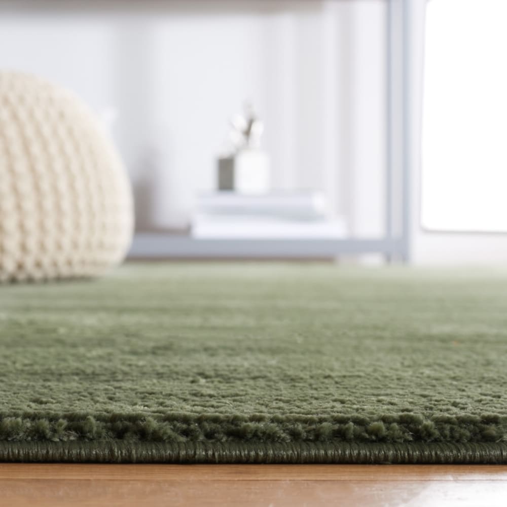 Tapis contemporain en polyester vert, 201 x 274 cm — vue 4
