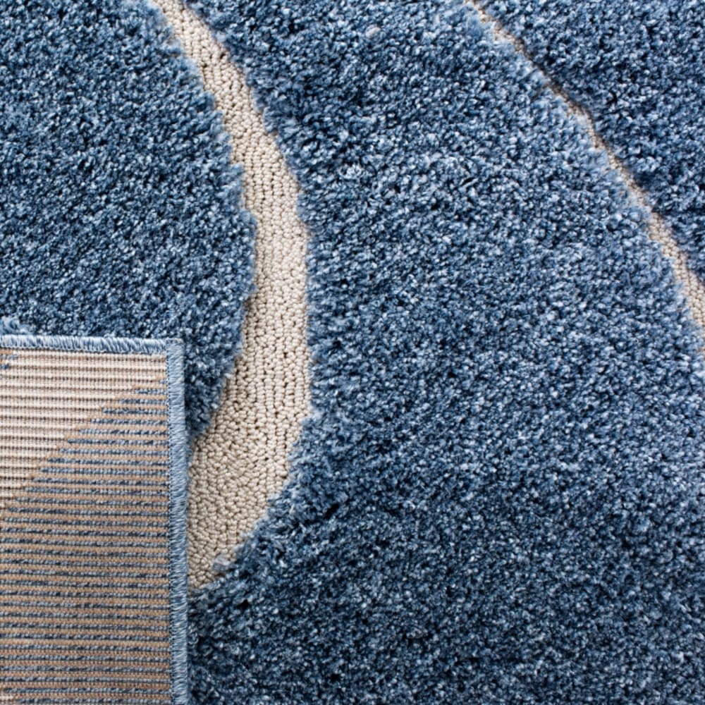 Tapis en polypropylène bleu/beige, 99 x 160 cm — vue 4