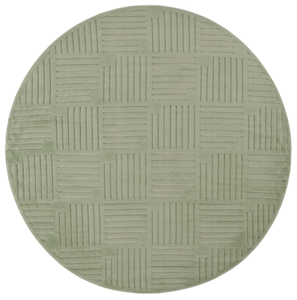 Tapis moderne en polypropylène vert, 201 cm