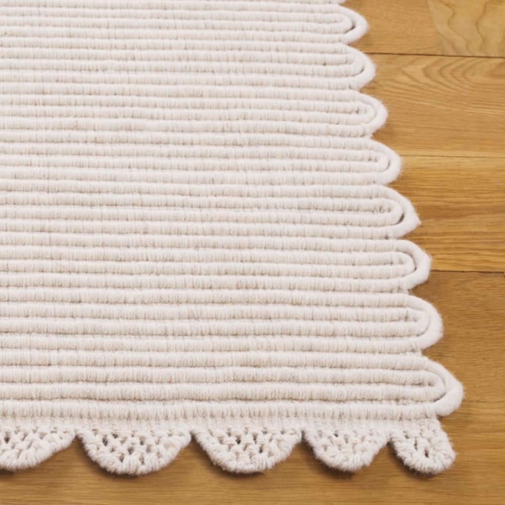 Tapis côtier en laine blanc, 91 x 152 cm — vue 4