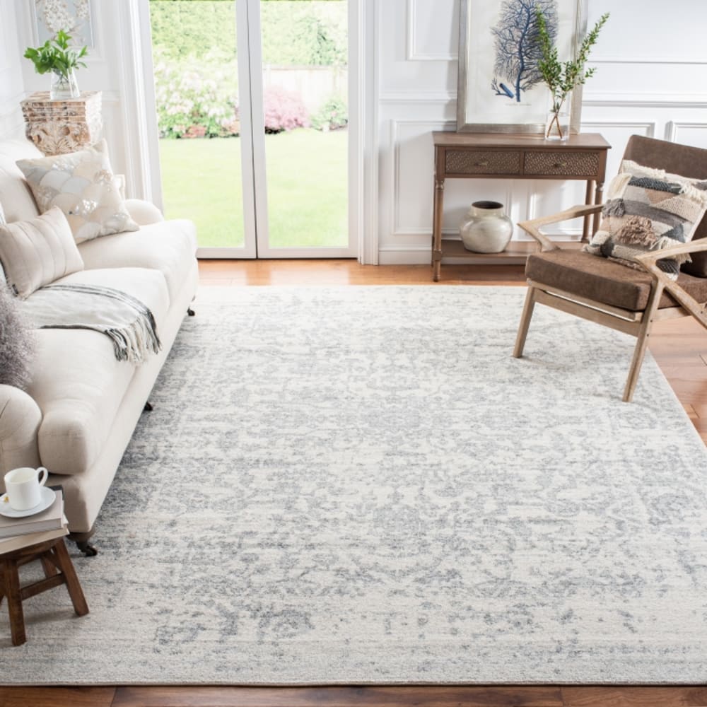 Tapis traditionnel en polypropylène argent/blanc, 235 x 305 cm — vue 3