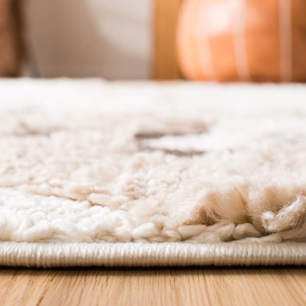 Tapis fibre naturelle en herbiers marins beige/marron, 61 x 91 cm — vue 4