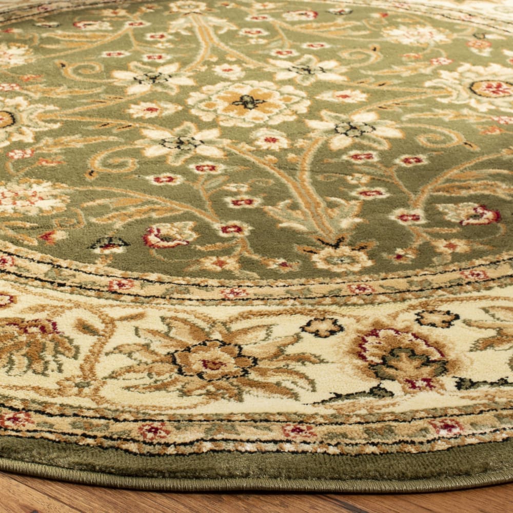 Tapis traditionnel en polypropylène vert/blanc, 69 x 244 cm — vue 4