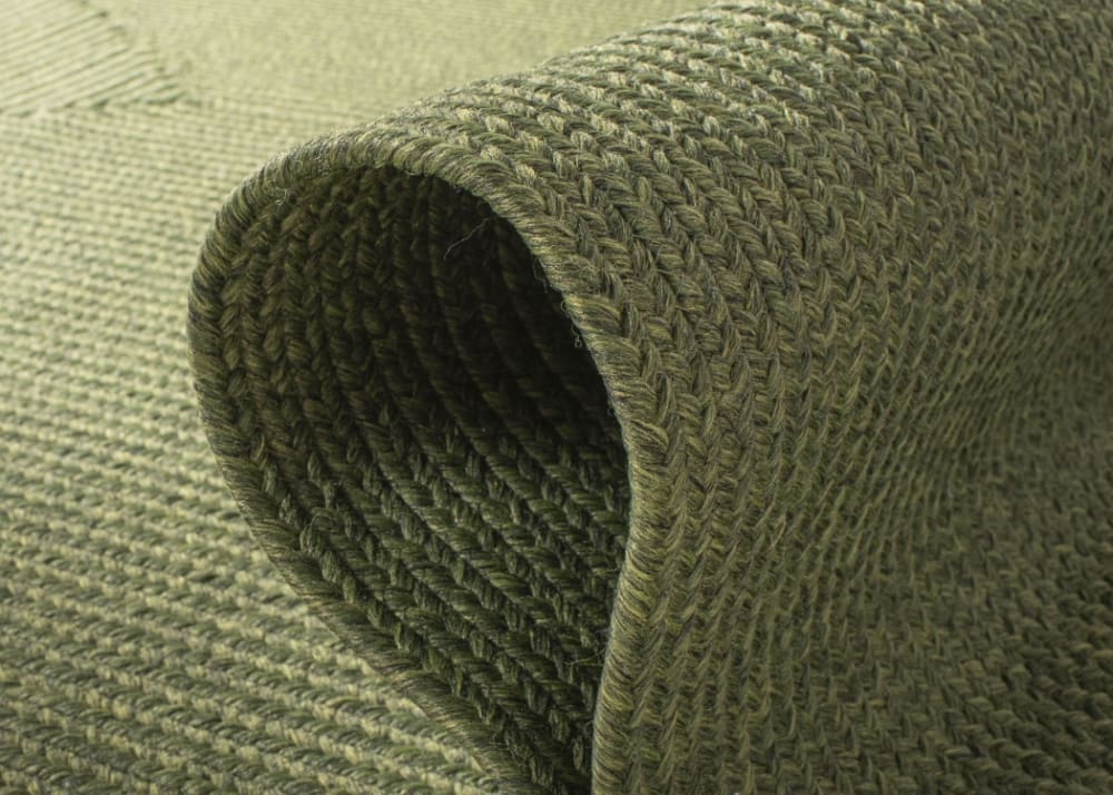 Tapis contemporain en polypropylène vert, 91 cm — vue 3