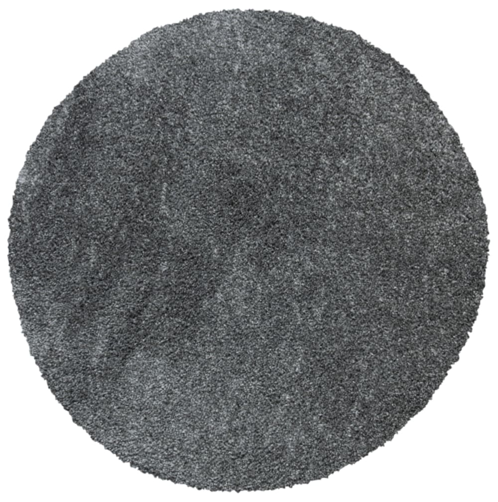 Tapis shag en polypropylène gris, 91 cm
