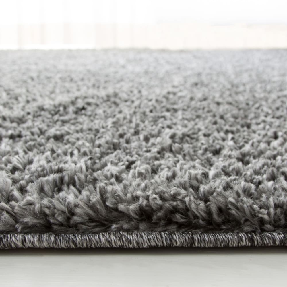 Tapis shag en polypropylène gris, 91 cm — vue 4
