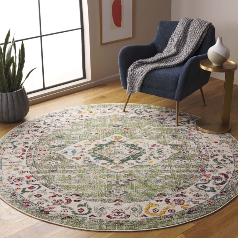 Tapis de transition en polypropylène vert/blanc, 201 cm — vue 3