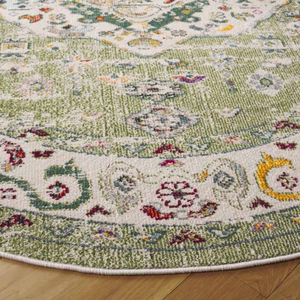 Tapis de transition en polypropylène vert/blanc, 201 cm — vue 4
