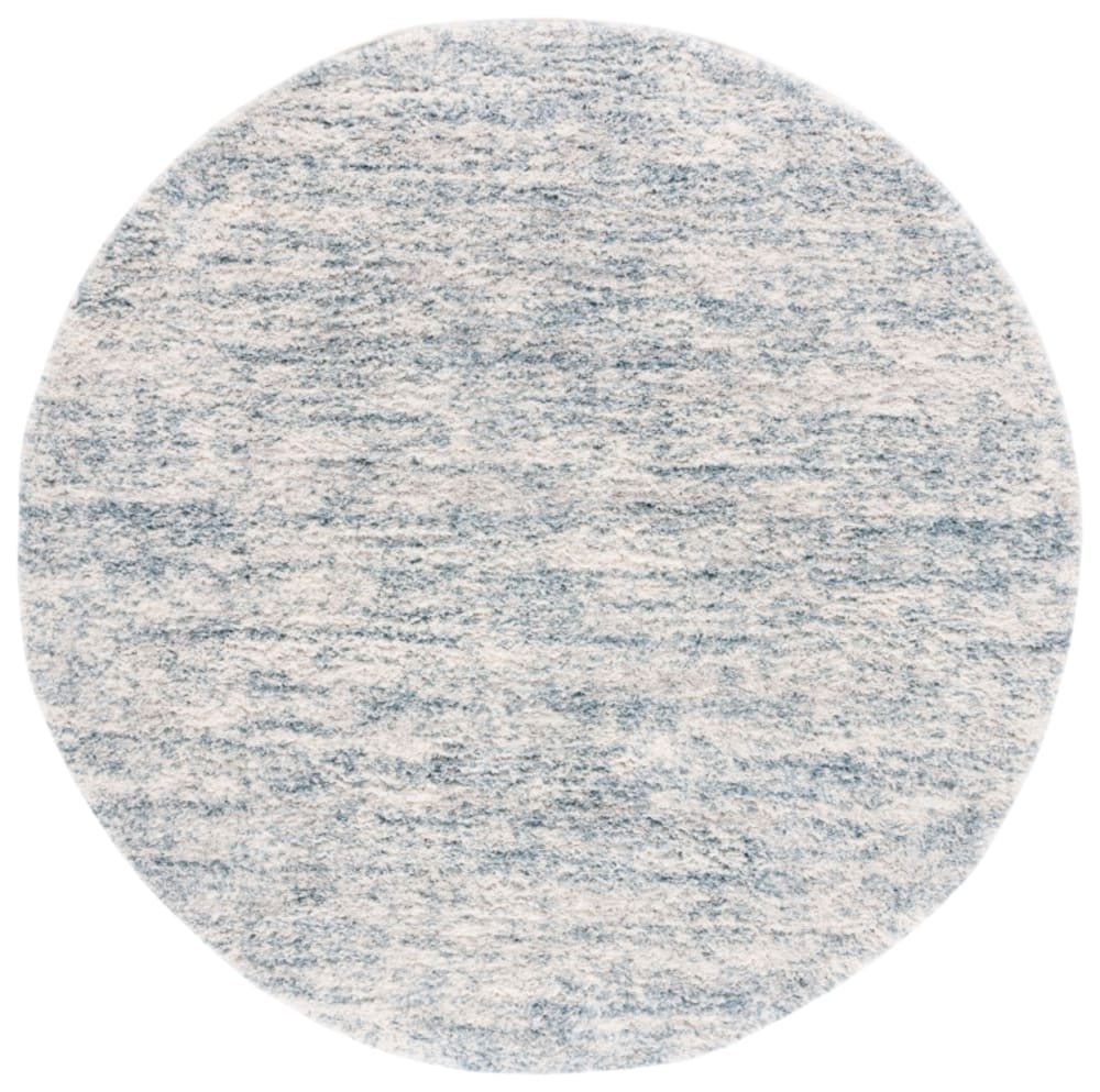 Polyester-Teppich in Weiß/Blau, 135 cm - Maisons Du Monde