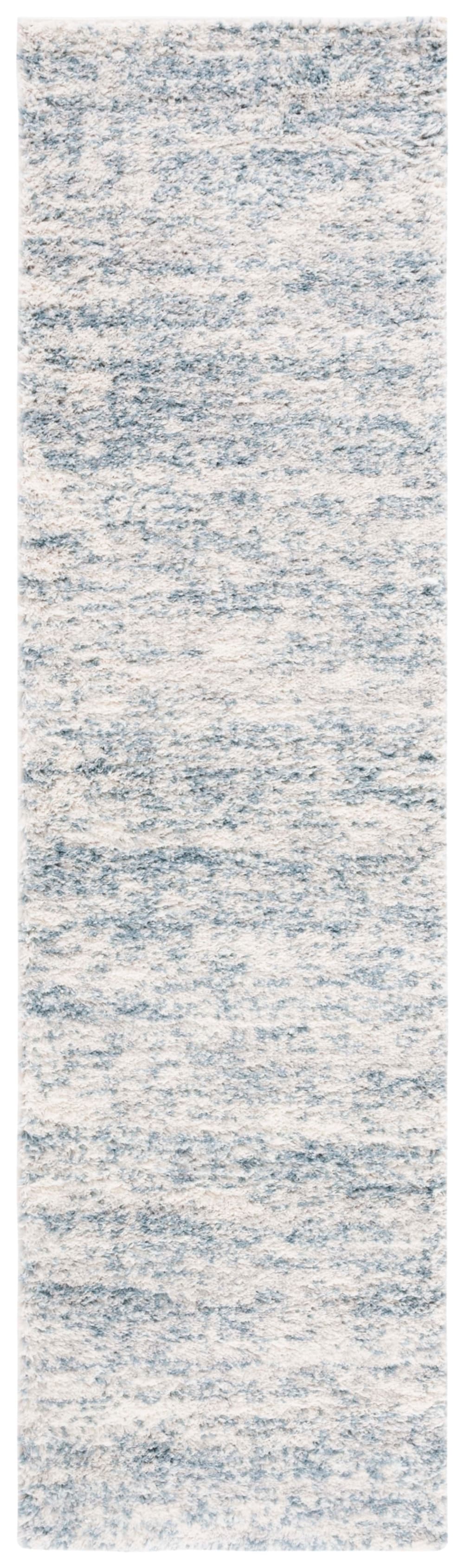 Safavieh Polyester-Teppich in Weiß/Blau, 69 x 244 cm style classic chic Blau Pes - Polyester