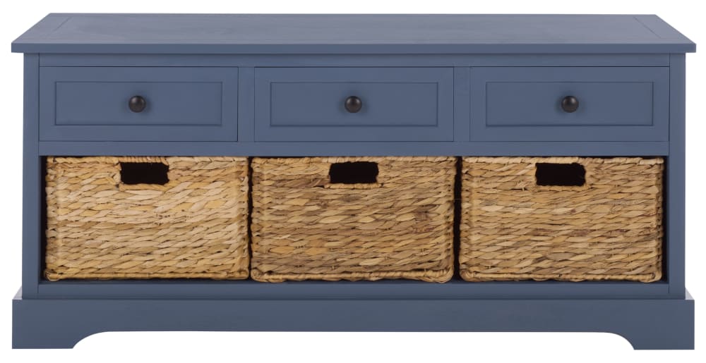 Banc en pin, bleu Banc en pin, bleu