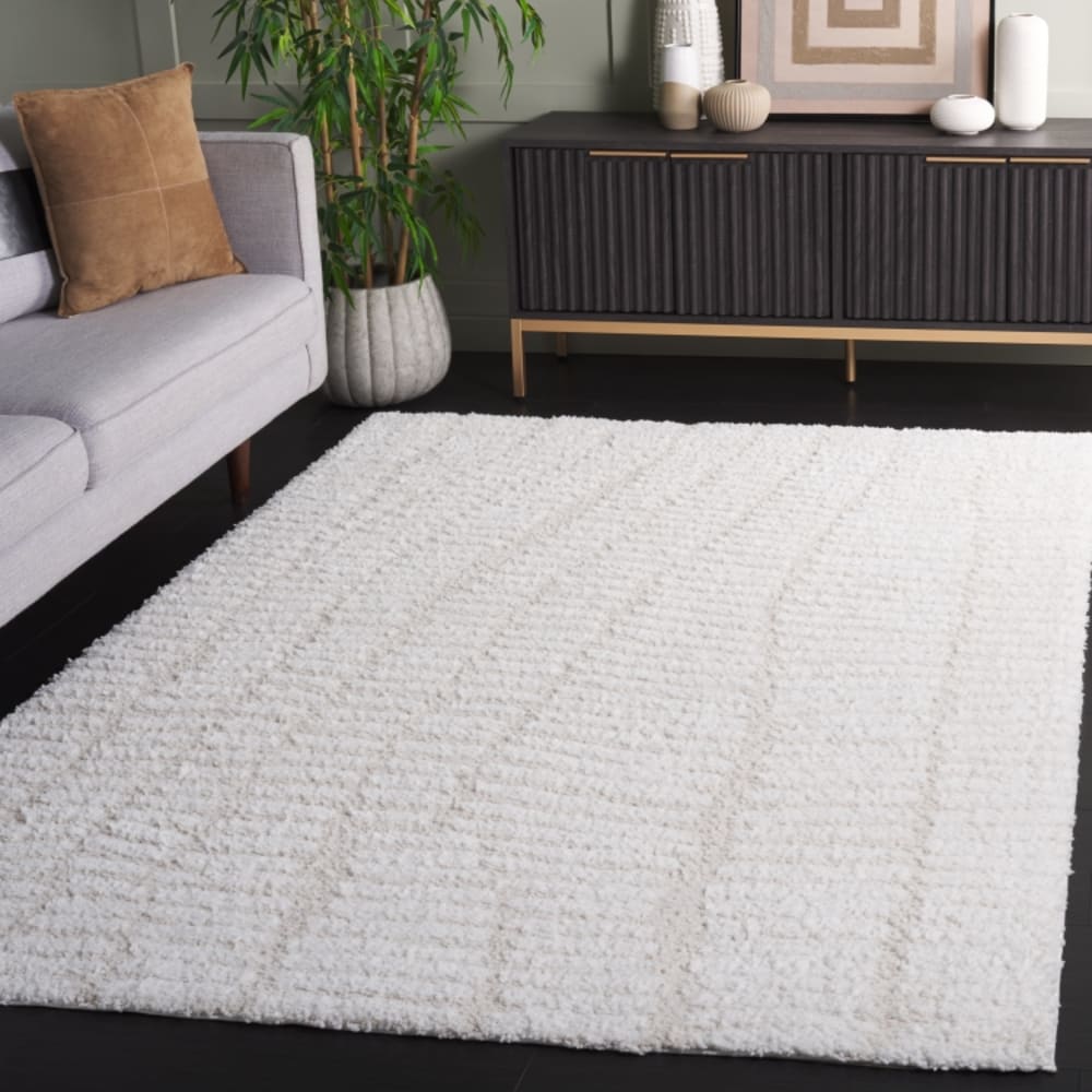 Tapis moderne en polyester blanc/beige, 183 x 274 cm — vue 3