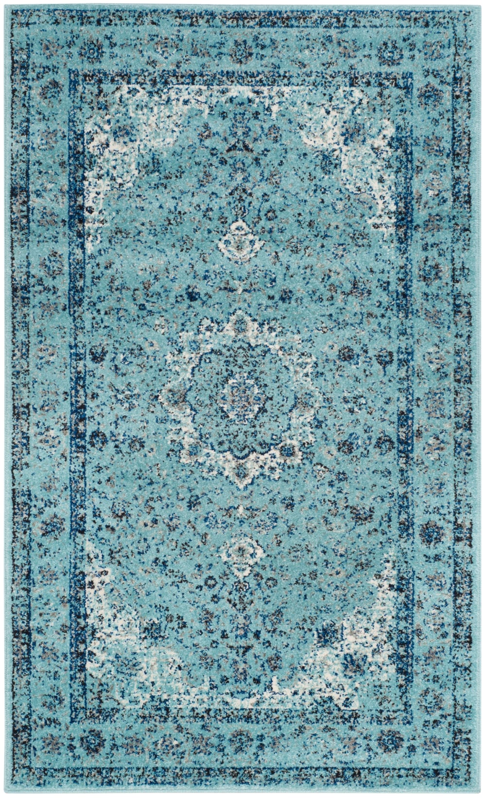 Tapis de transition en polypropylène bleu, 91 x 152 cm