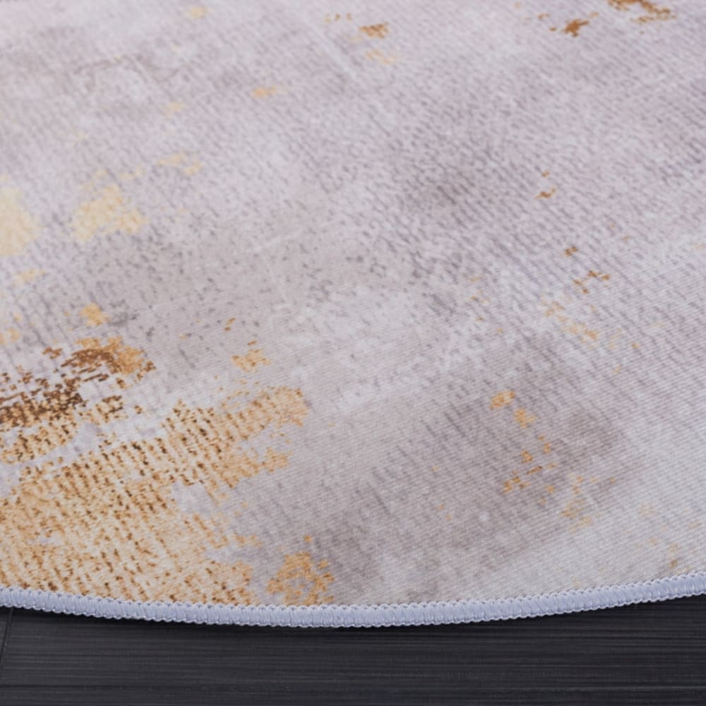 Tapis moderne en polyester gris/or, 183 cm — vue 4