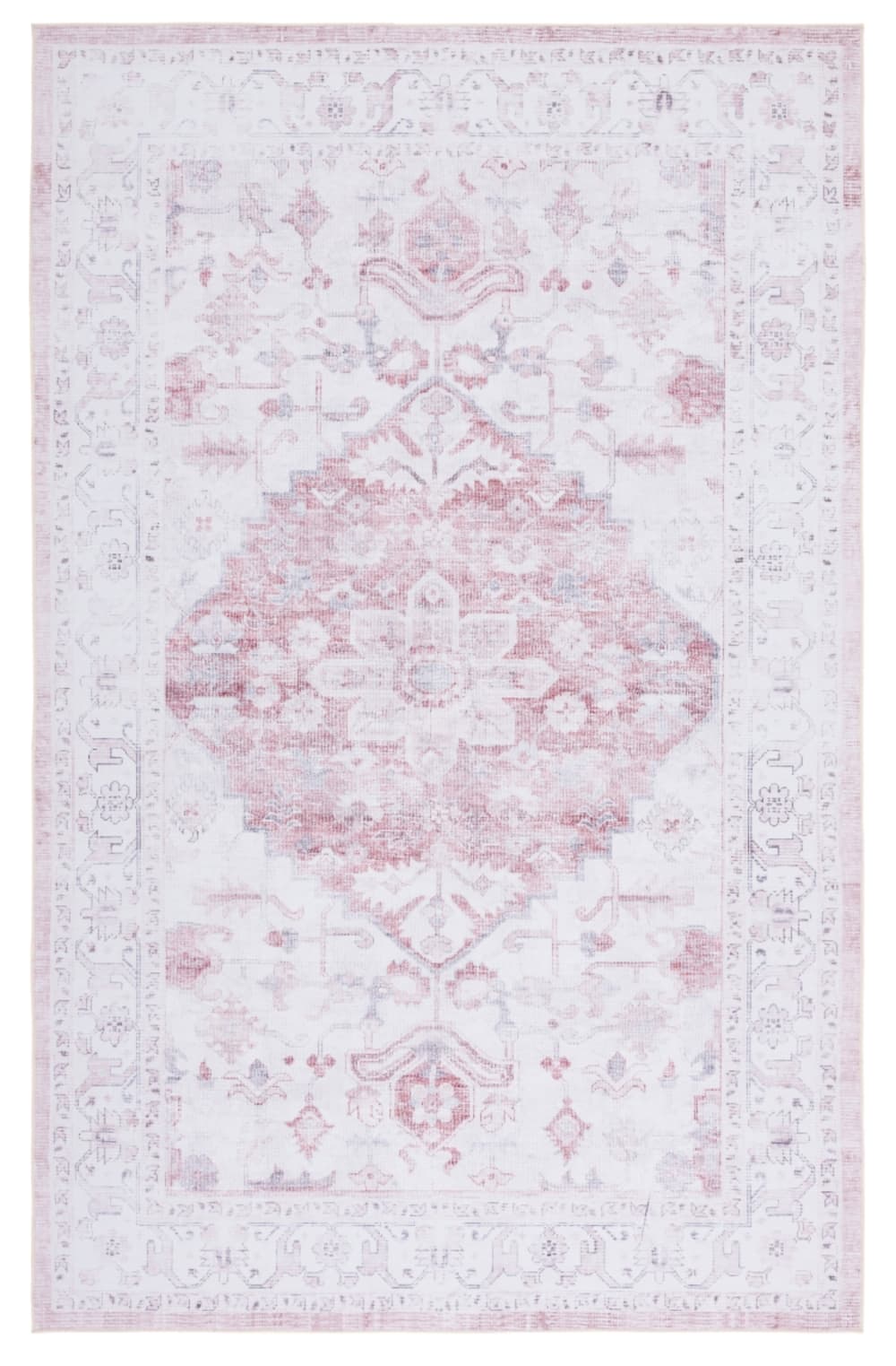 Tapis de transition en polyester beige/orange, 152 x 244 cm