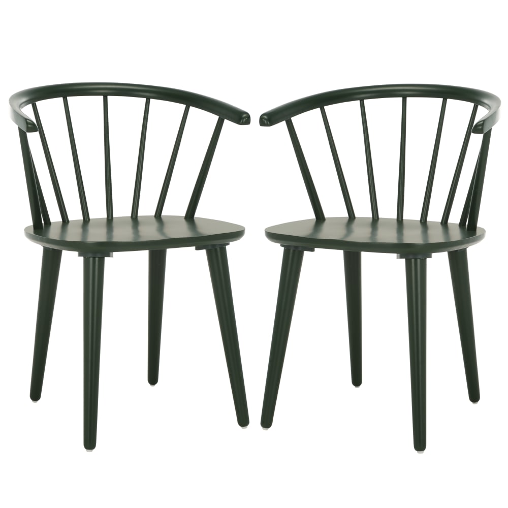 Ensemble de 2 chaises d'appoint en 100% bois d'hévéa, vert jardin Ensemble de 2 chaises d'appoint en 100% bois d'hévéa, vert jardin