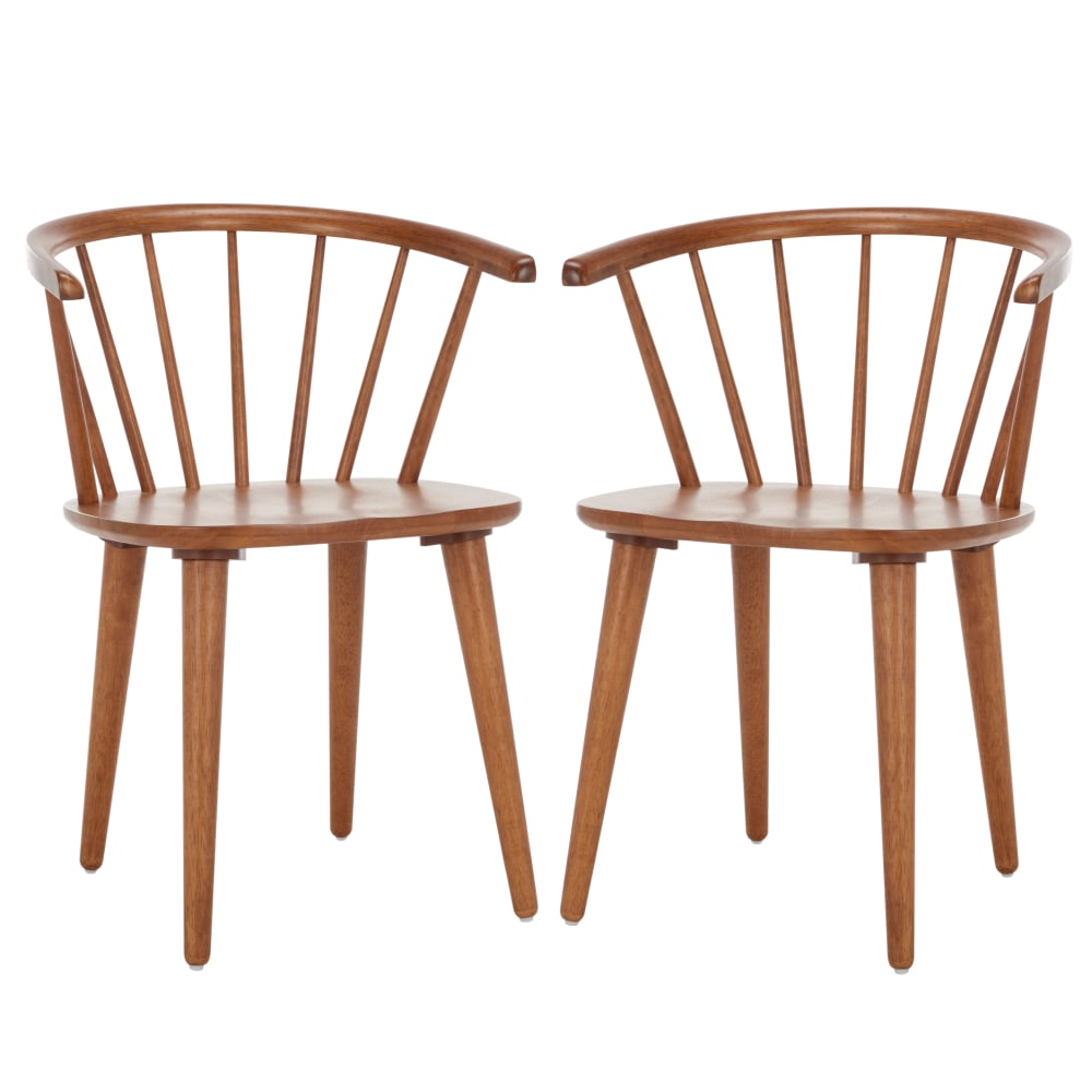 Ensemble de 2 chaises d'appoint en 100% bois d'hévéa, miel Ensemble de 2 chaises d'appoint en 100% bois d'hévéa, miel