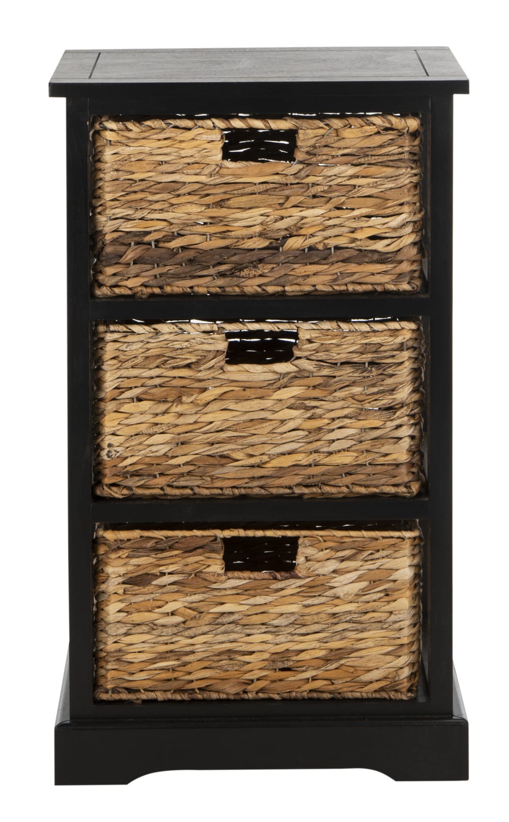 Tables d'appoint en pin/mdf/feuilles de bananier, noir Tables d'appoint en pin/mdf/feuilles de bananier, noir