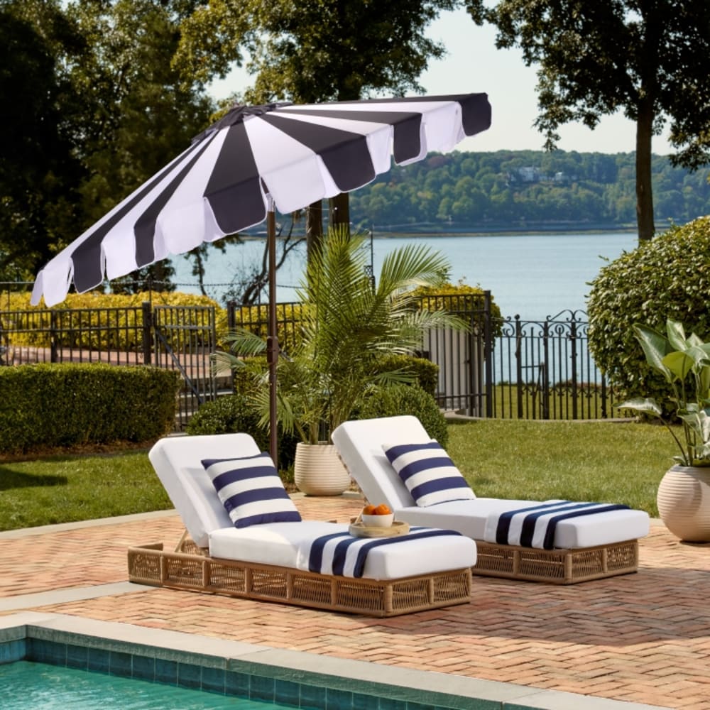 Safavieh Regenschirm aus Metall/Gewebe, Schwarz style seaside Schwarz Metall