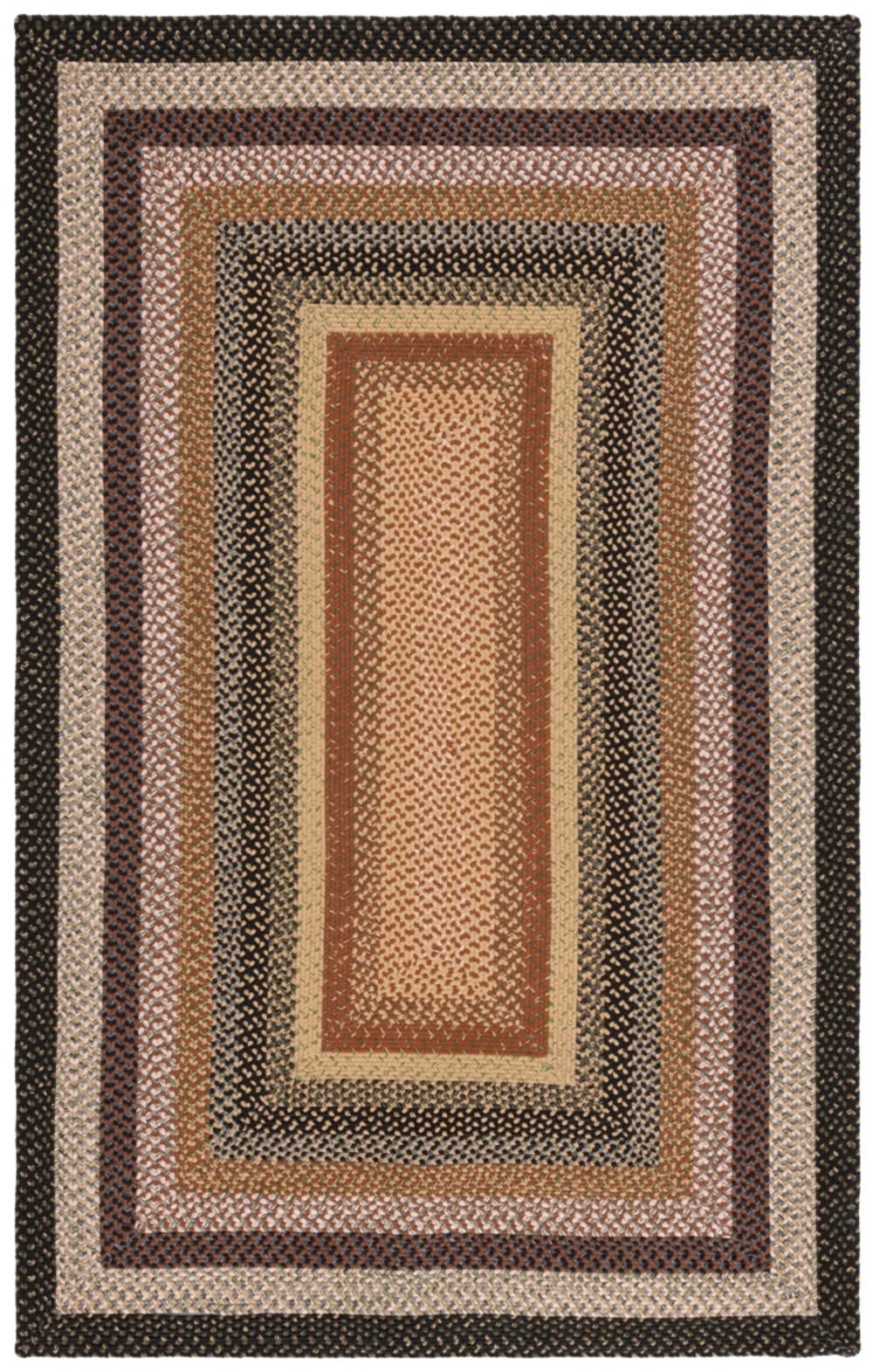 Tapis contemporain en polypropylène multicolore, 152 x 244 cm