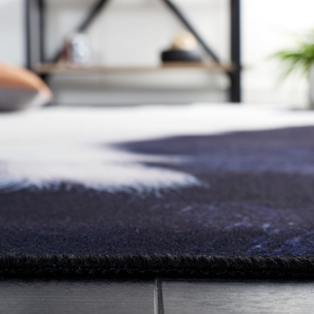 Tapis de transition en polyester blanc/bleu, 122 x 183 cm — vue 3