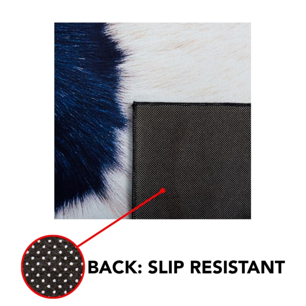 Tapis de transition en polyester blanc/bleu, 122 x 183 cm — vue 4