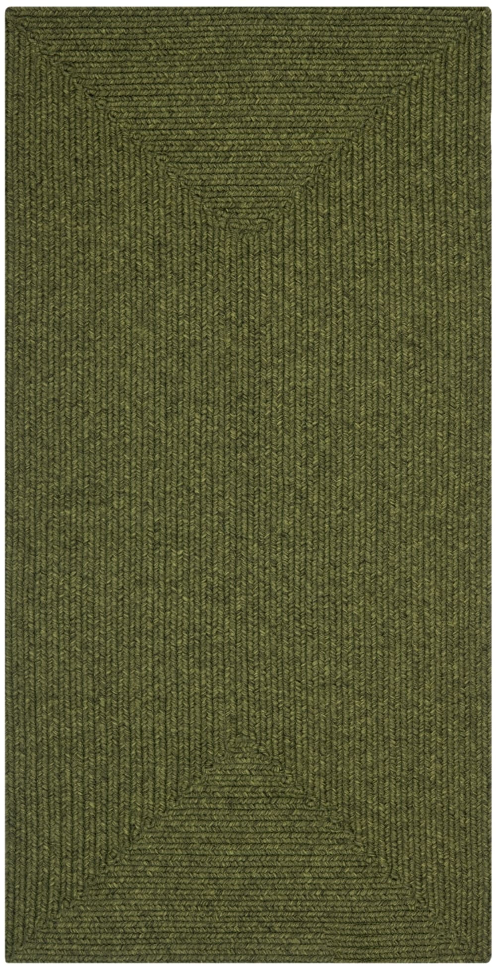 Tapis contemporain en polypropylène vert, 69 x 183 cm