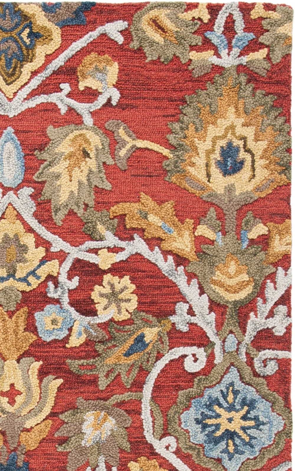 Tapis traditionnel en laine rouge/multicolore, 183 x 244 cm — vue 4