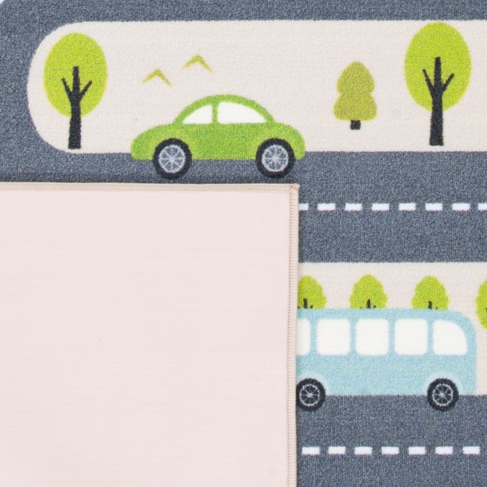 Tapis moderne en polyester beige/vert, 165 x 231 cm — vue 4